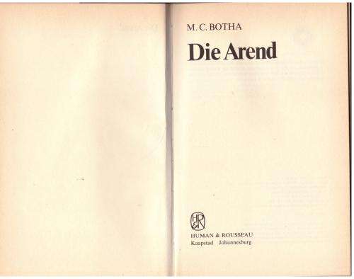 Die Arend  --  M. C. Botha