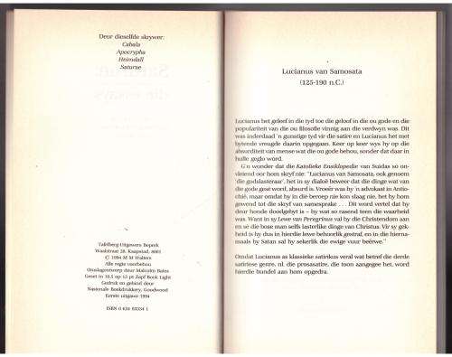 Saturae: die essays - opgedra aan Lucianus van Samosata (125-190 n.C.) -- M. M. Walters
