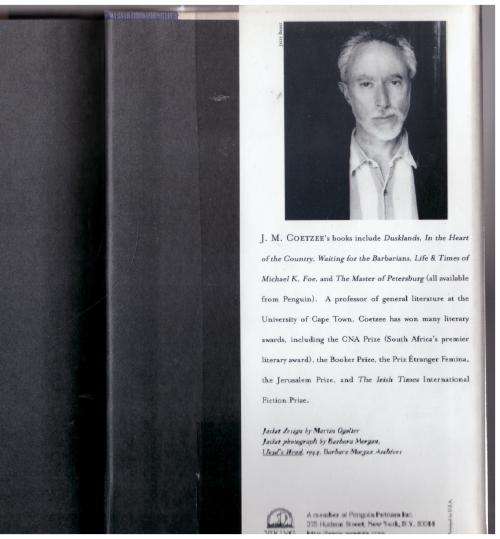 Boyhood: Scenes from Provincial Life -- J. M. Coetzee **1st USA Edition**
