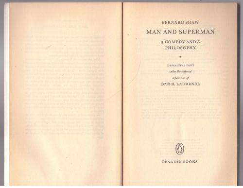 Man and Superman -- George Bernard Shaw