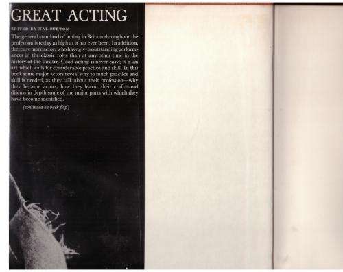 Great Acting  --  Hal Burton [Editor]