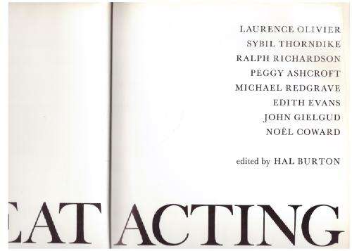 Great Acting  --  Hal Burton [Editor]
