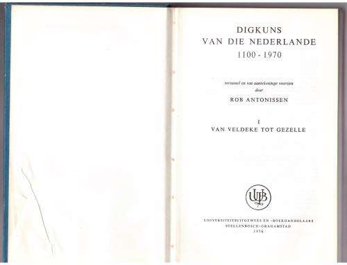 Digkuns van die Nederlande, 1100 - 1970: Deel 2 - Rob Antonissen