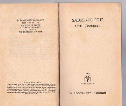 Sabre-Tooth (Modesty Blaise) -- Peter O`Donnell