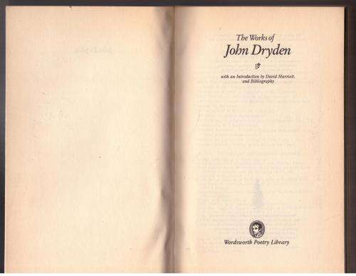 The Works of John Dryden