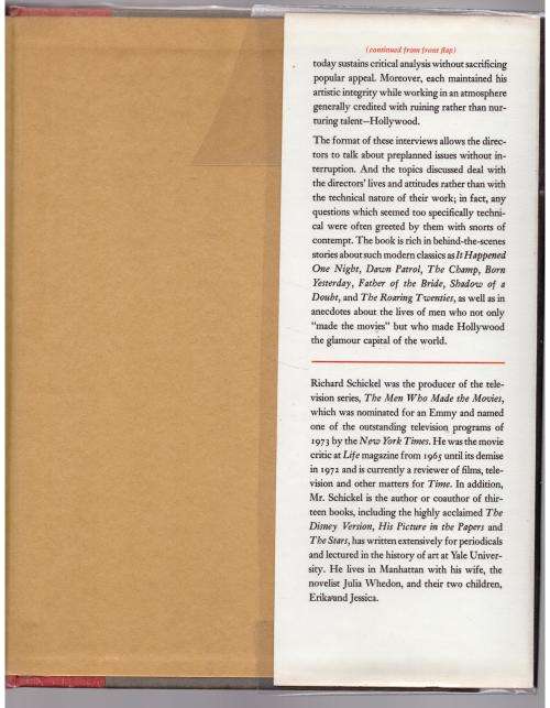 The Men who Made the Movies -- Richard Schickel