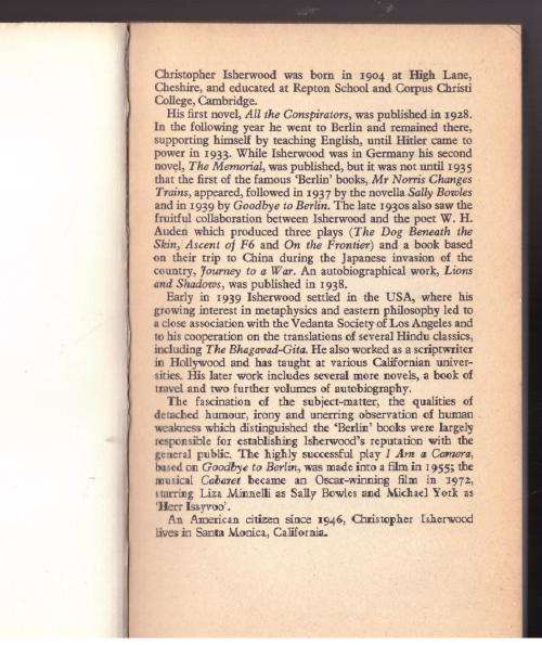 The Memorial: Portrait of a Family  --   Christopher Isherwood