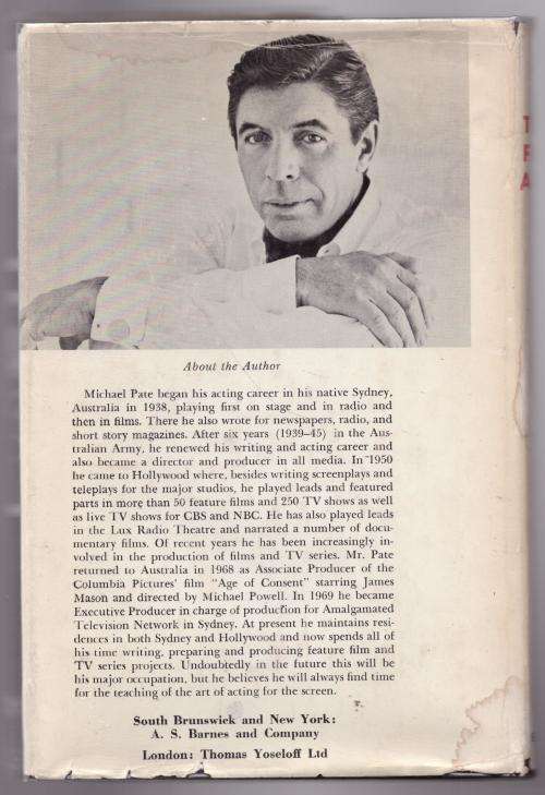 The Film Actor: Acting for Motion Pictures and Television -- Michael Pate
