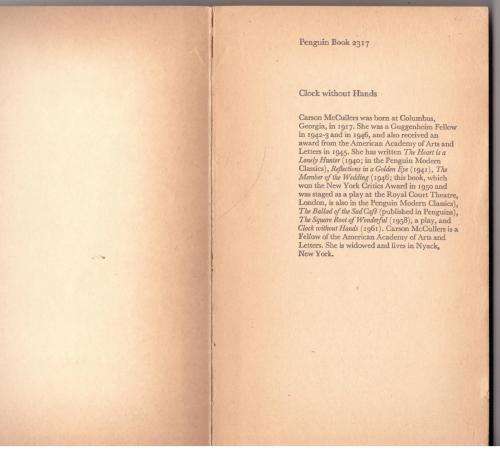 Clock Without Hands - Carson McCullers