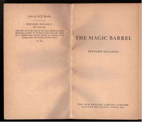 The Magic Barrel: Stories -- Bernard Malamud