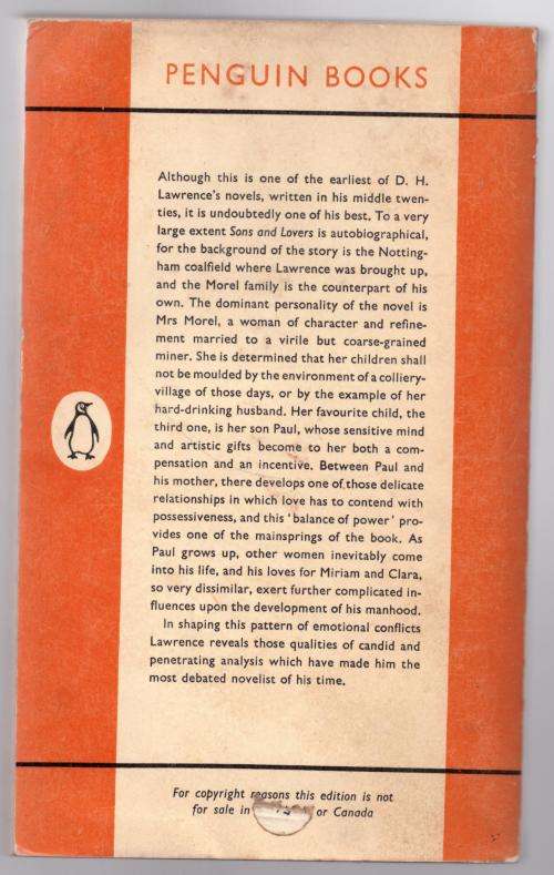 Sons and Lovers -- D. H. Lawrence