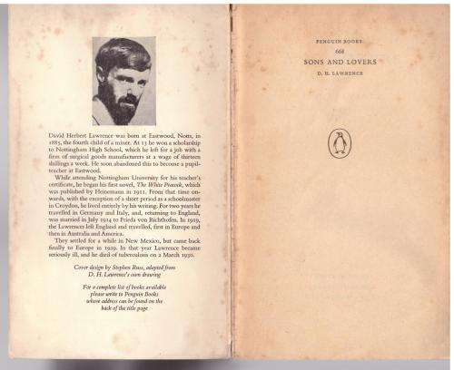 Sons and Lovers -- D. H. Lawrence