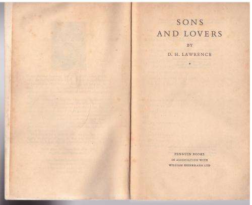 Sons and Lovers -- D. H. Lawrence