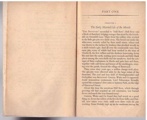 Sons and Lovers -- D. H. Lawrence