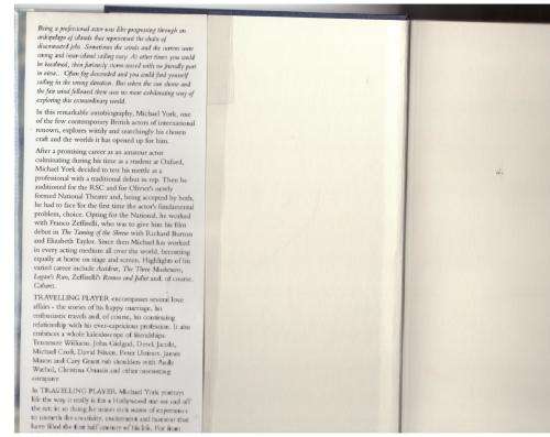 Travelling player: An autobiography -- Michael York *SIGNED*