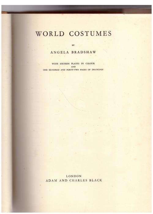 World Costumes -- Angela Bradshaw