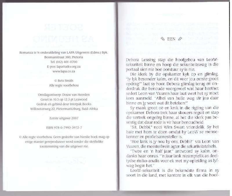 Soeter as Heuning -- Bets Smith