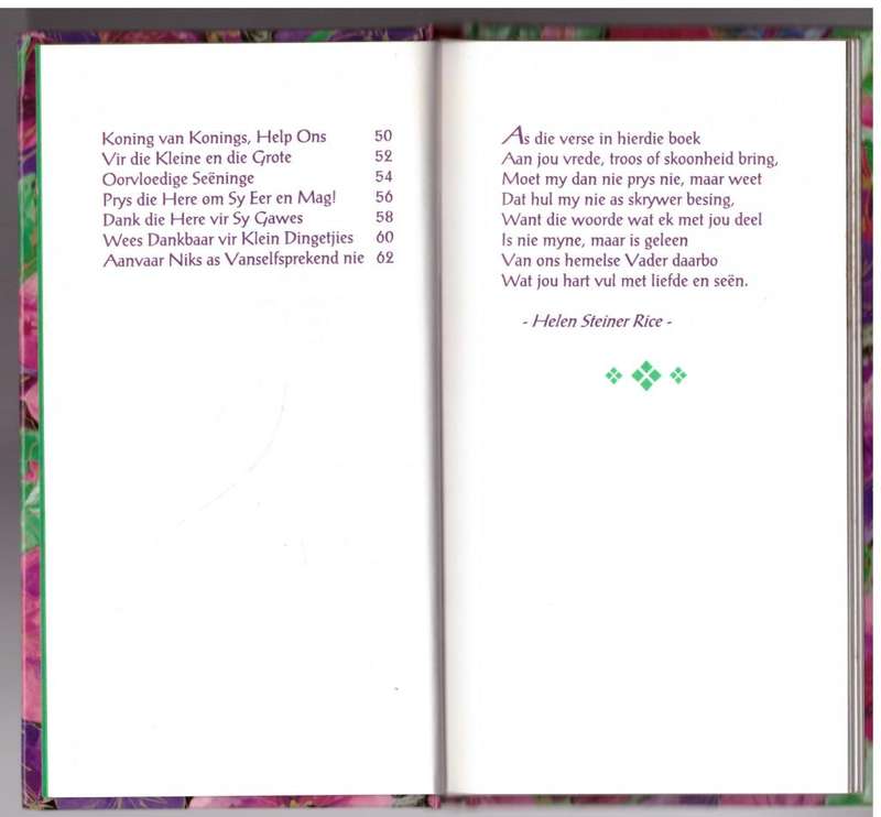 Reik na `n helder Môre - Helen Steiner Rice