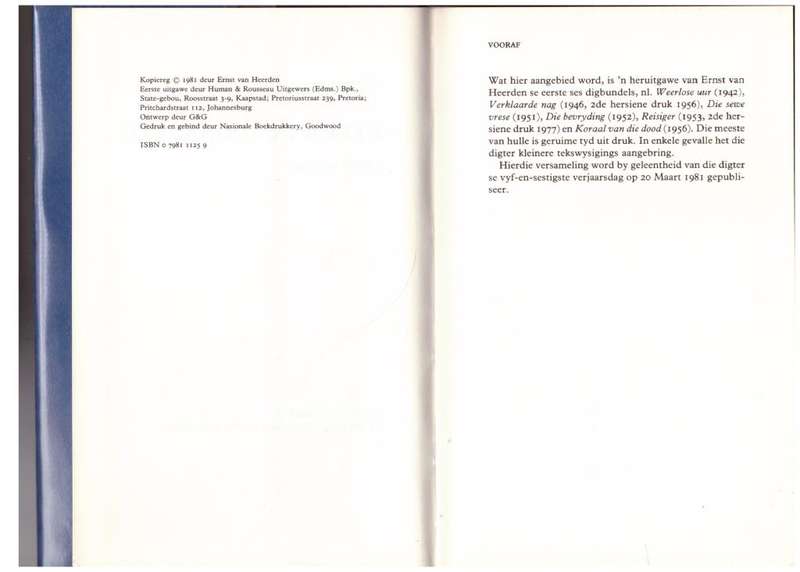 Kleur van donkerte: verse 1942-1956  --  Ernst Van Heerden