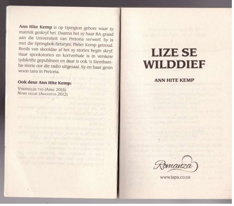 Lize se wilddief -- Ann Hite Kemp