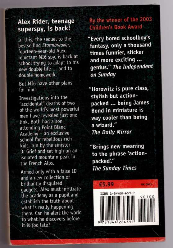 Point Blanc: An Alex Rider Adventure -- Anthony Horowitz