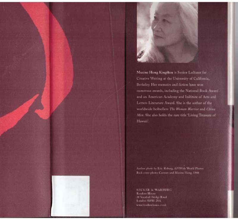 The Fifth Book Of Peace  -- Maxine Hong Kingston
