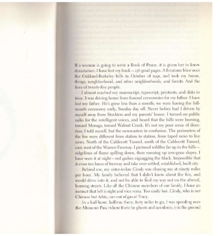 The Fifth Book Of Peace  -- Maxine Hong Kingston