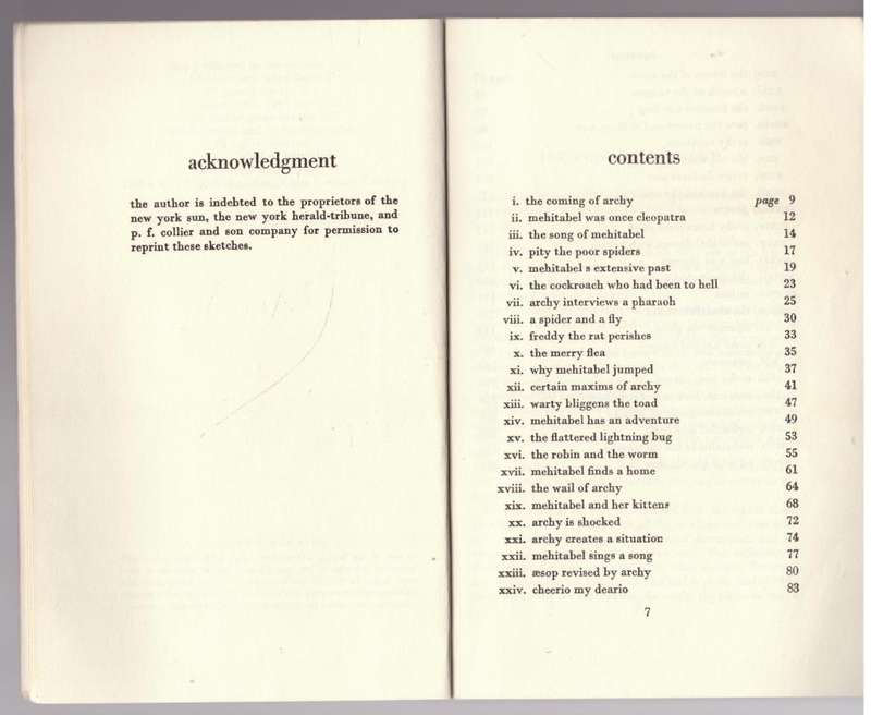 Archy and Mehitabel -- Don Marquis