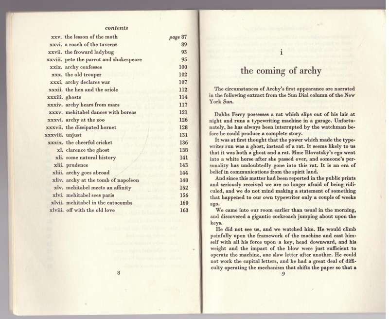 Archy and Mehitabel -- Don Marquis