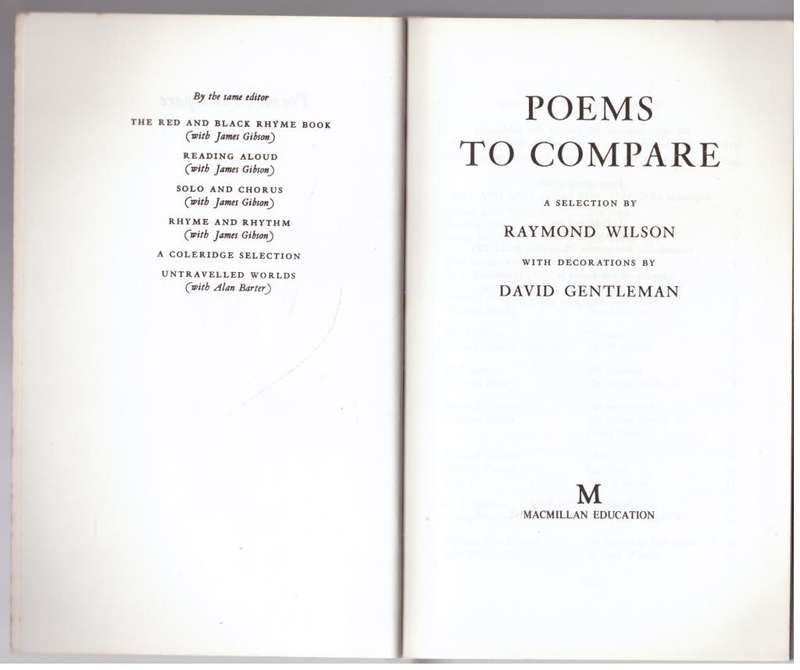 Poems to Compare -- Raymond Wilson [Compiler]