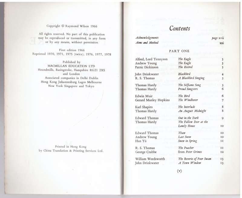Poems to Compare -- Raymond Wilson [Compiler]