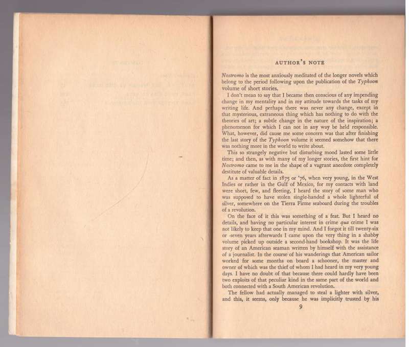 Nostromo: A Tale of the Seaboard -- Joseph Conrad