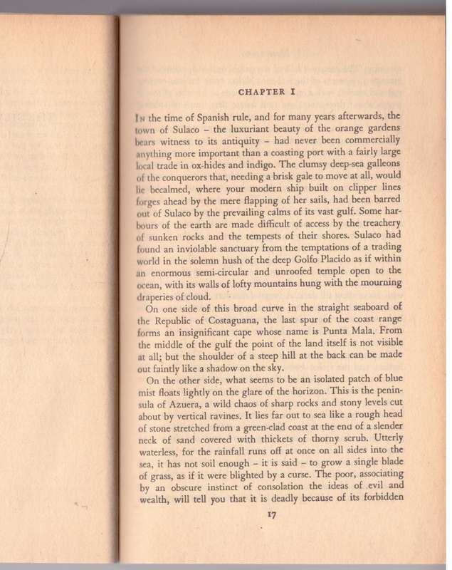 Nostromo: A Tale of the Seaboard -- Joseph Conrad