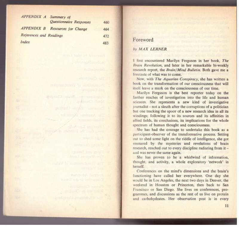 The Aquarian Conspiracy: Personal and Social Transformation in the 1980s -- Marilyn Ferguson
