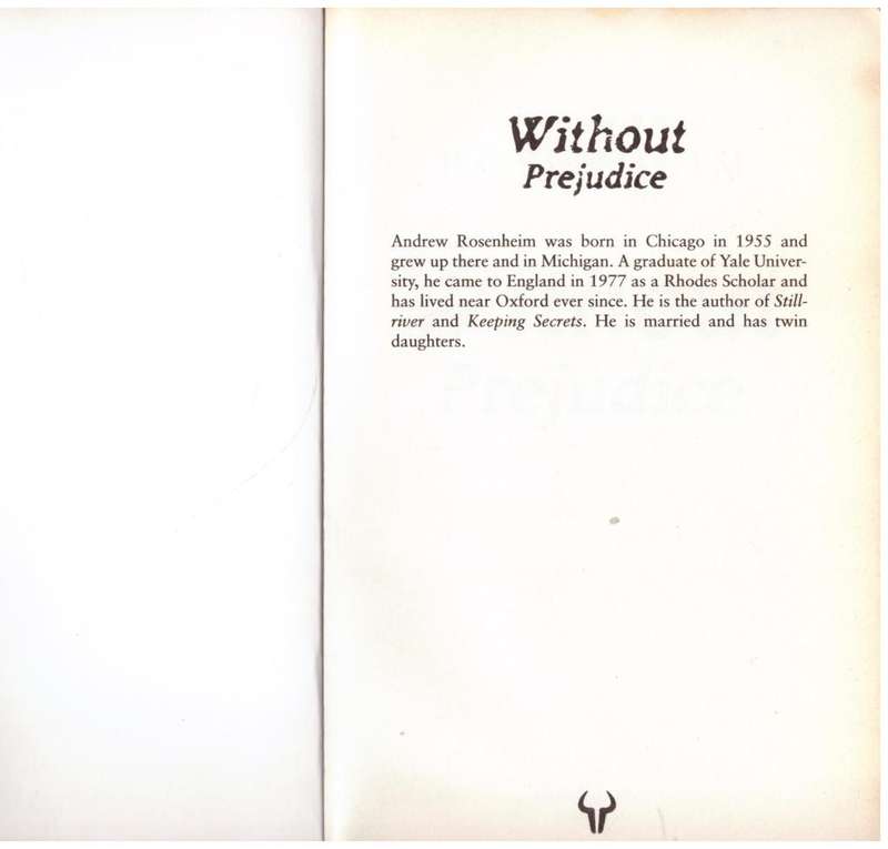 Without Prejudice -- Andrew Rosenheim