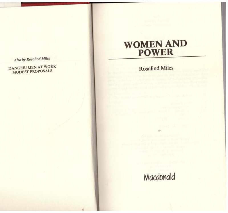 Women and Power -- Rosalind Miles