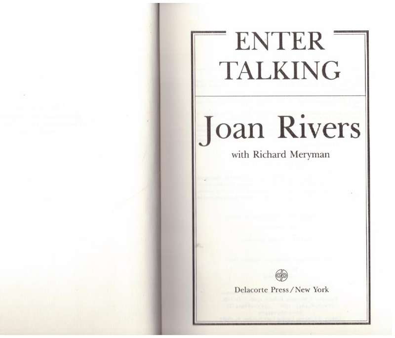 Enter Talking -- Joan Rivers, Richard Meryman