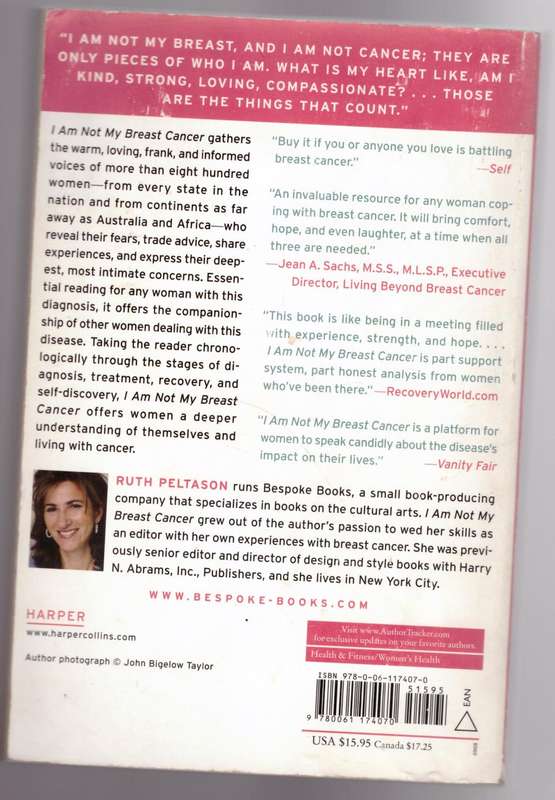 I Am Not My Breast Cancer -- Ruth Peltason