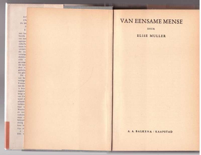 Van Eensame mense -- Elise Muller
