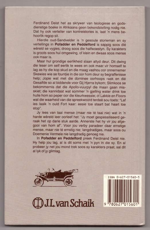 Pofadder en Peddelford: Sandveldstories  --   Ferdinand Deist
