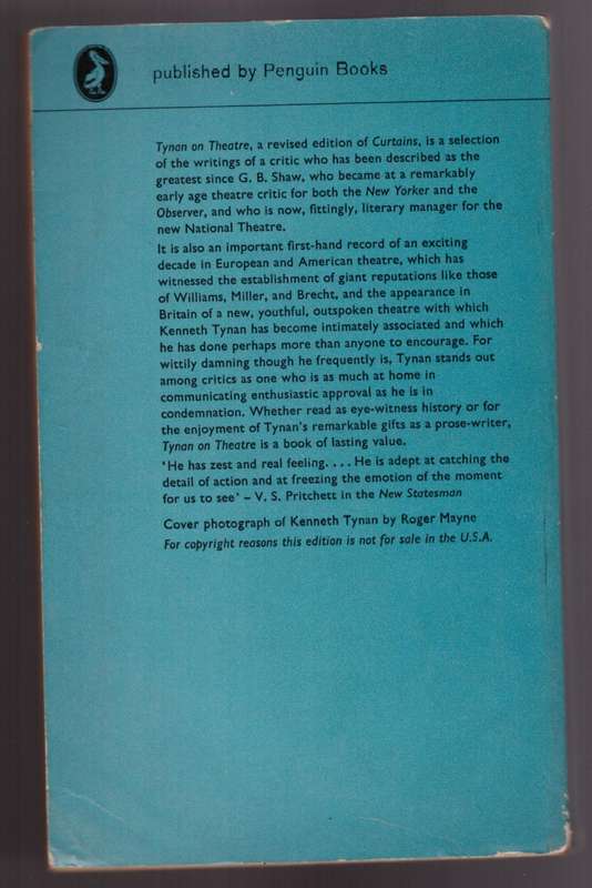 Tynan on Theatre -- Kenneth Tynan