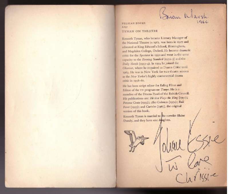 Tynan on Theatre -- Kenneth Tynan
