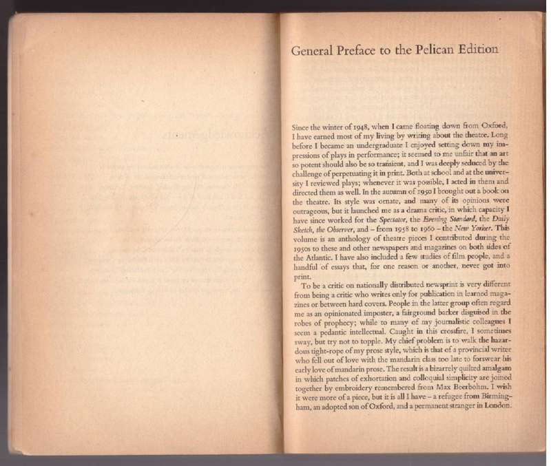 Tynan on Theatre -- Kenneth Tynan