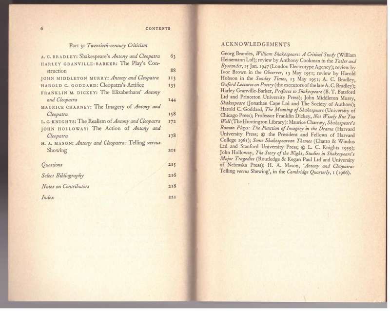 Antony and Cleopatra (Casebooks Series) -- John Russell Brown [Editor]