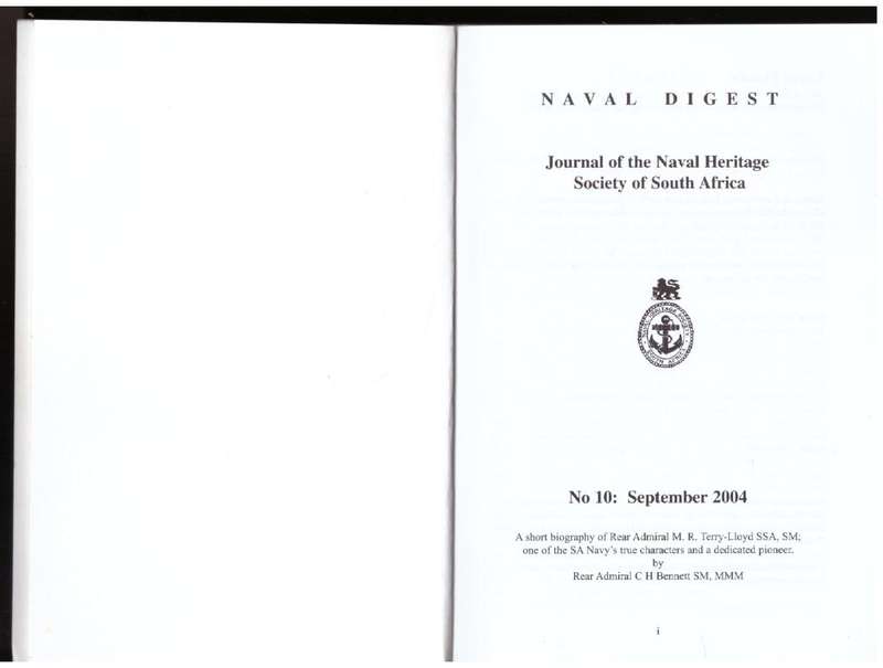 Naval Digests, No 10: Rear Admiral M R Terry-Lloyd, SSA SM  --  Chris Bennett