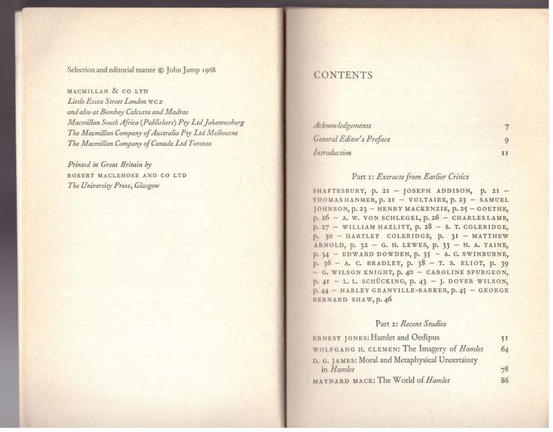 Hamlet: A Casebook -- John Jump [Editor]