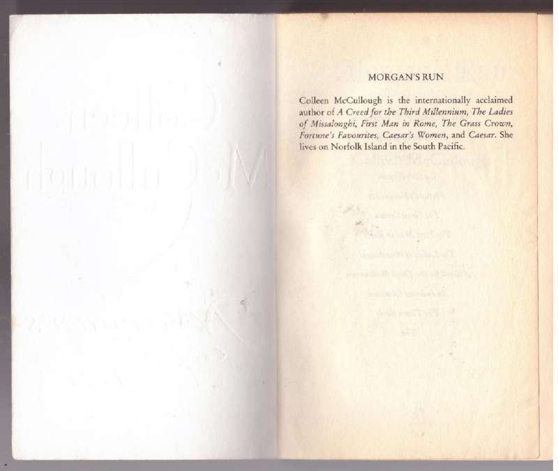 Morgan`s Run: - Colleen McCullough