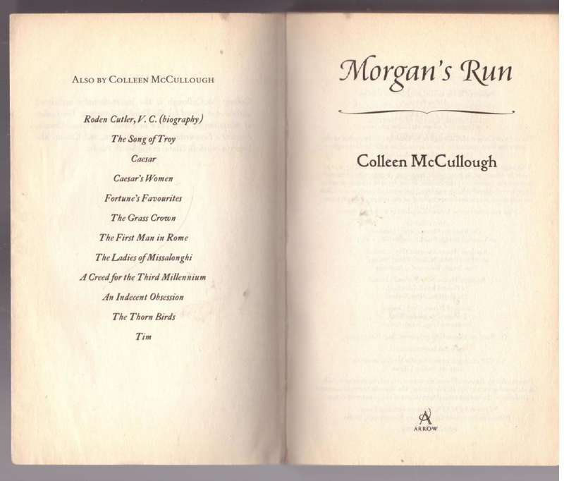 Morgan`s Run: - Colleen McCullough