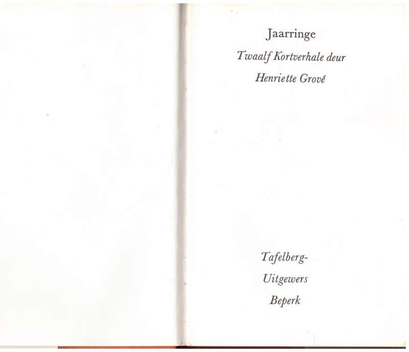 Jaarringe -- Henriette Grové