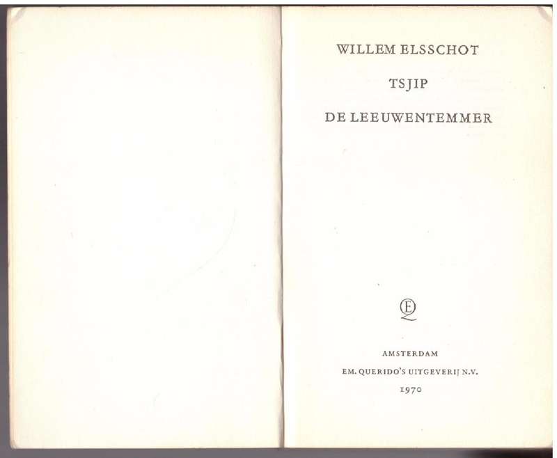 Tsjip & De Leeuwentemmer  --   Willem Elsschot